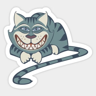 LONG-TAILED CAT WITH TOOTHY SMILE Sticker